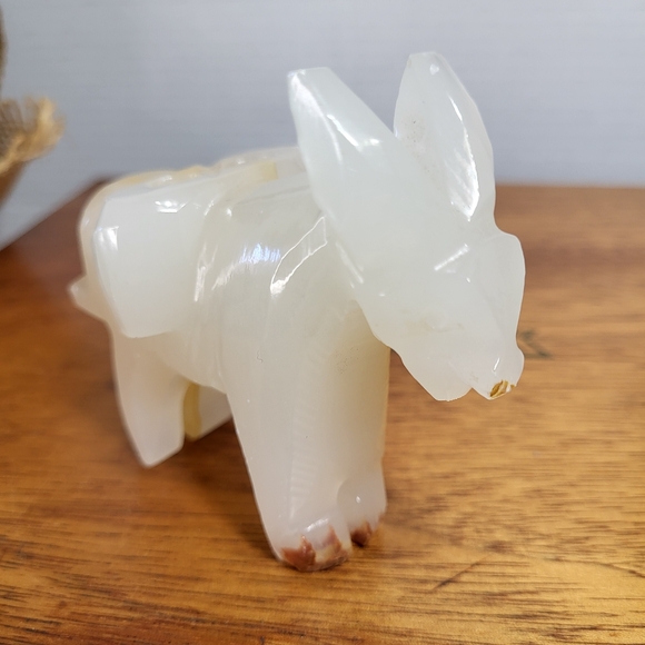 Vintage Carved Stone Onyx Donkey Burro - Picture 12 of 14